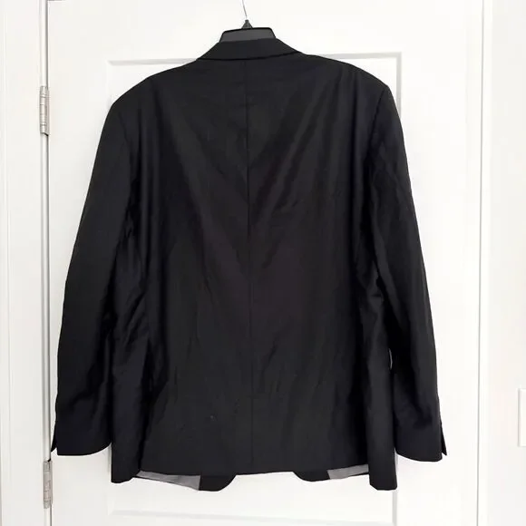 Peter Millar 100% Wool Blazer Black 48R Classic Fit